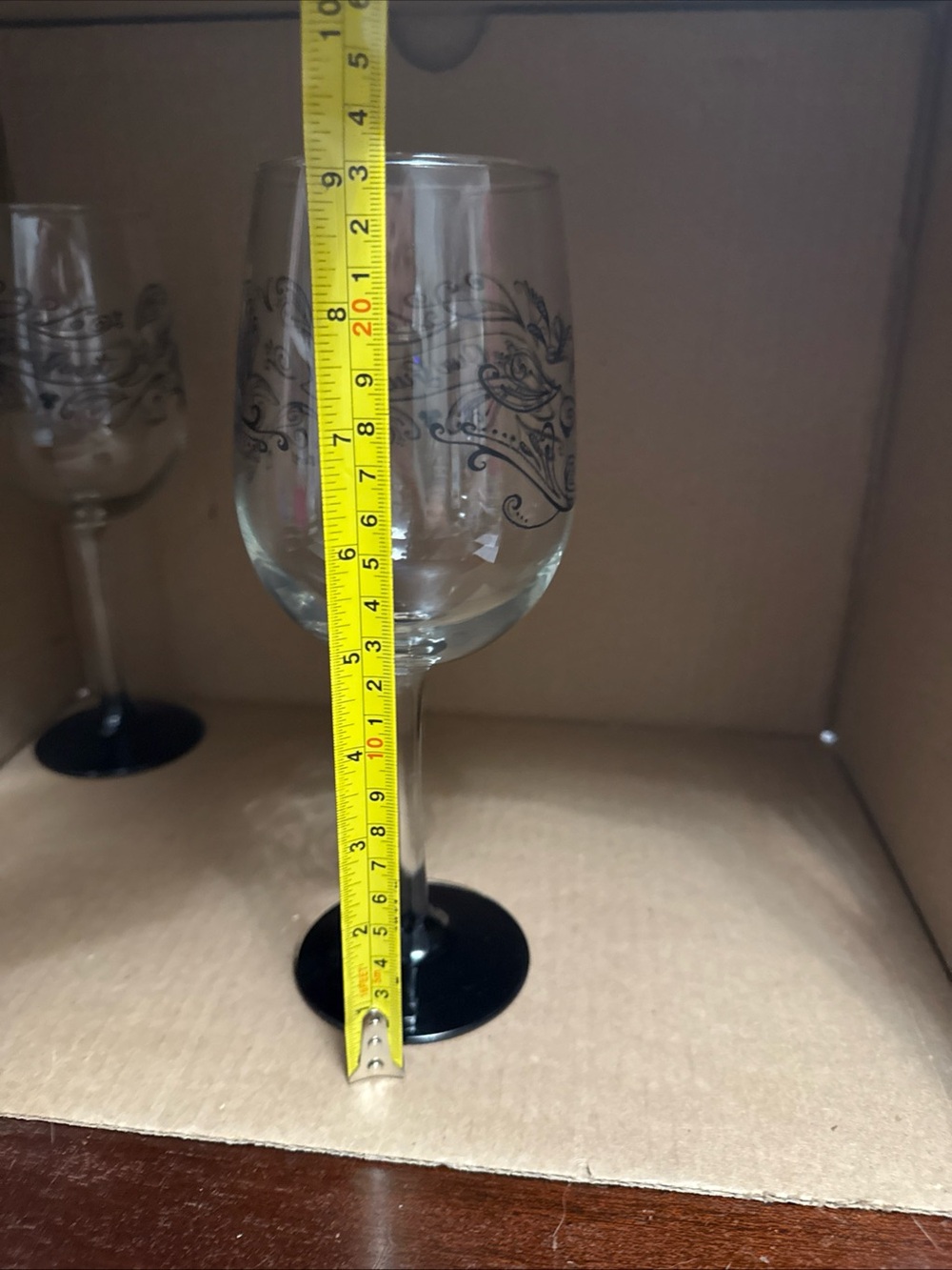 Disney Parks Beauty and the Beast Lumiere Be Our Guest Chalk Wine Glass Set of 2 - Picture 9 of 9